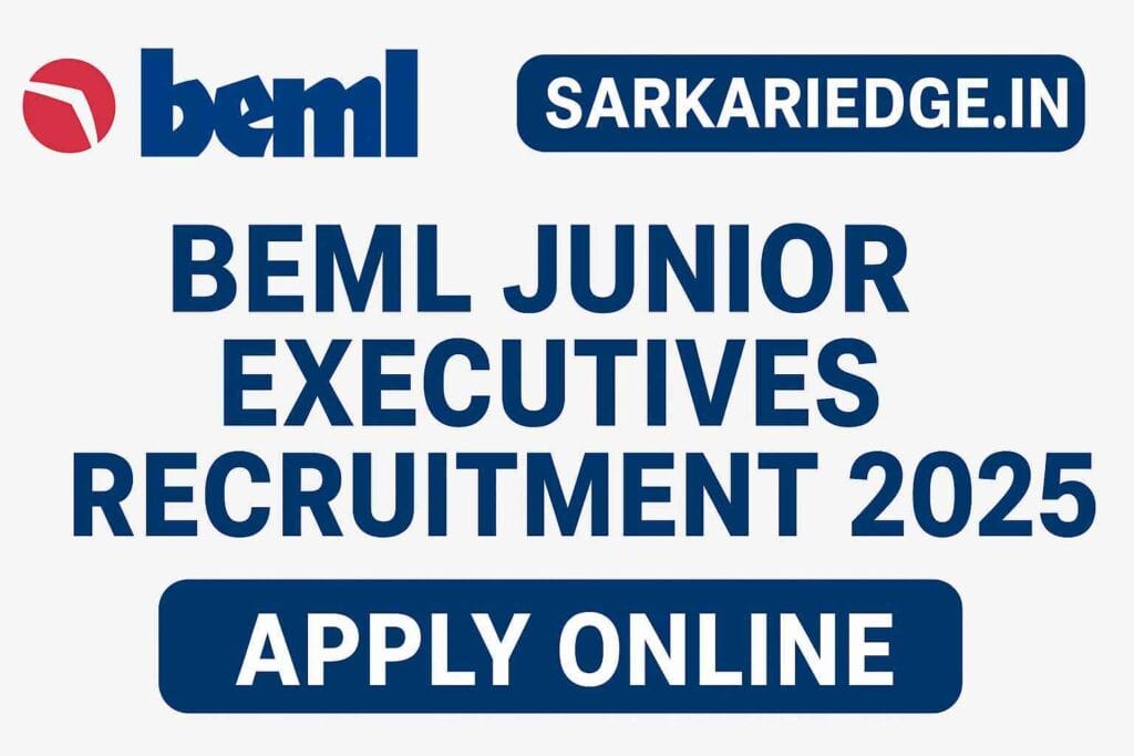 BEML Junior Executives Recruitment 2025 – Apply Online