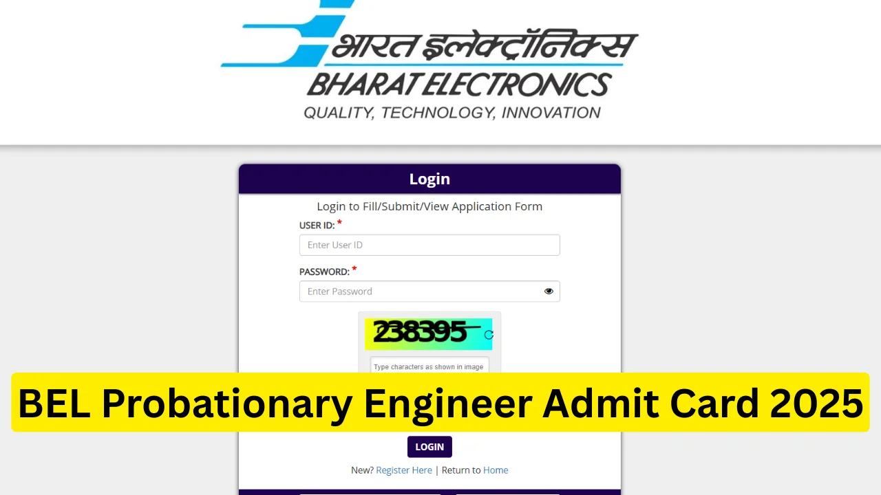 BEL Probationary Engineer Admit Card 2025