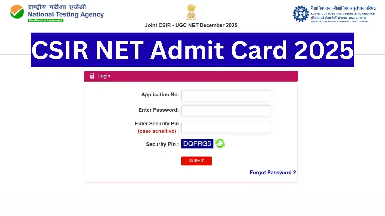 CSIR NET Admit Card 2025