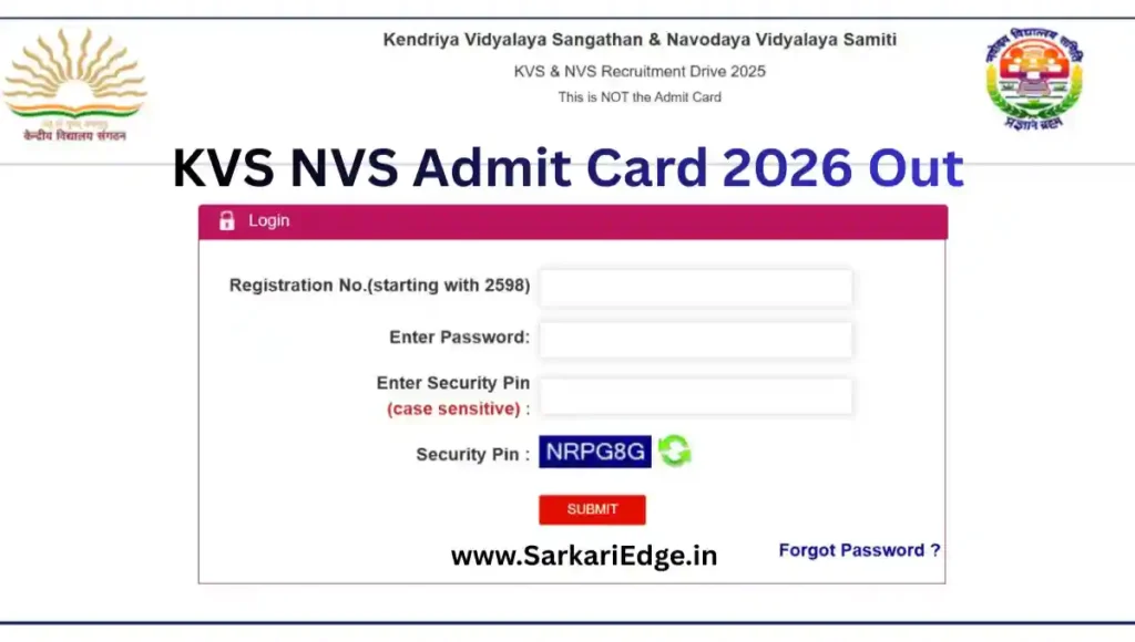 kvs nvs admit card 2026, kvs admit card 2026, nvs admit card 2026, kvs nvs hall ticket, kvs nvs exam date 2026, kvs nvs teaching non teaching admit card